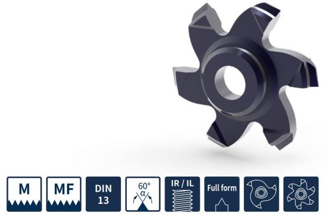 DMR16160100MM-TH-GA4425 Пластина резьбовая POLYMILL Gesac