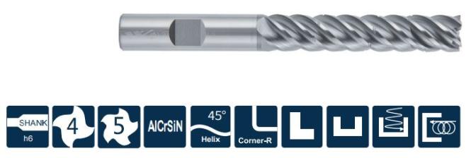 PP300-SPEED-5D-16082 Фреза монолитная твердосплавная Gesac