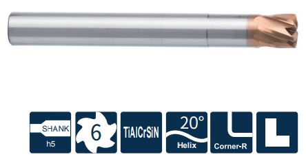 FH200-R6-20013-H Фреза монолитная твердосплавная Gesac