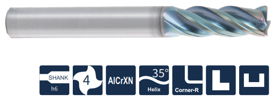 UP300-R4-08010 Фреза монолитная твердосплавная Gesac