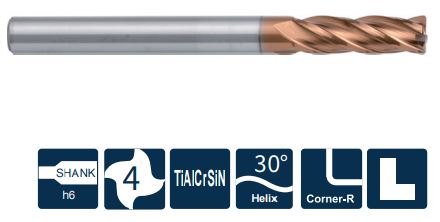 SH260-R4-4-0.5-H-6 Фреза монолитная твердосплавная Gesac
