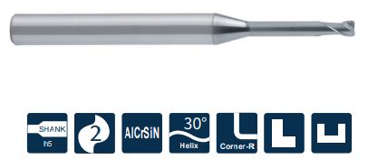 SPM200-RN2-2.5-20-0.5-V Фреза монолитная твердосплавная Gesac