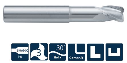 SA300-RN3-32030 Фреза монолитная твердосплавная с радиусом реж. кромки Gesac