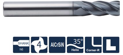 UP210-R4-12010 Фреза монолитная твердосплавная Gesac