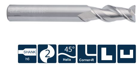 UA100-R2-02002 Фреза монолитная твердосплавная Gesac