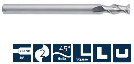 UA100-SH2-08020 Фреза монолитная твердосплавная Gesac