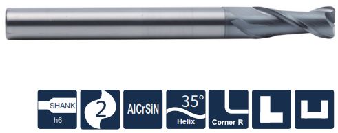 UP210-RH2-20020 Фреза монолитная твердосплавная Gesac