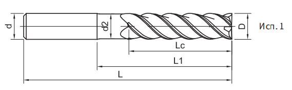 SA300-SF-SN4-200A2 Фреза монолитная твердосплавная Gesac