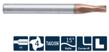 FH200-RN4-08010-H Фреза монолитная твердосплавная Gesac