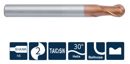 SH260-B2-6-9-H Фреза монолитная твердосплавная Gesac