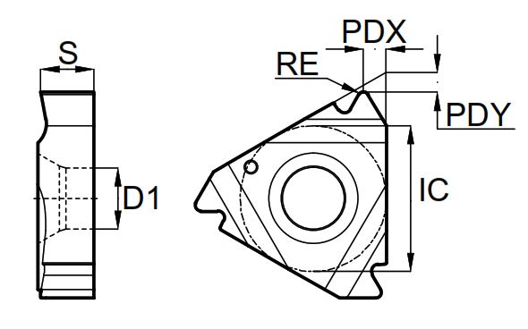 Эскиз: 16IR8APIRD-GM3225 Пластина резьбовая Gesac