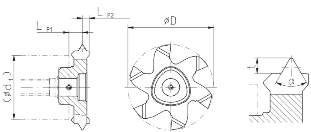 Эскиз: DMR16160200MM-TH-GA4425 Пластина резьбовая POLYMILL Gesac