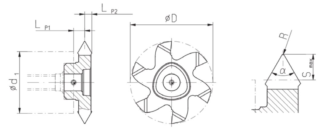Эскиз: DMR1616014VW-TH-GA4425 Пластина резьбовая POLYMILL Gesac