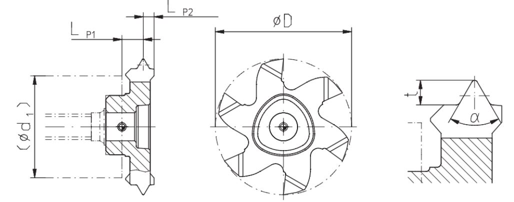 Эскиз: DMR1210411WW-TH-GA4425 Пластина резьбовая POLYMILL Gesac