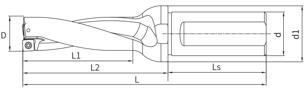 Эскиз: GHD-310-3D-FC32-Q09A Корпус сверла Gesac