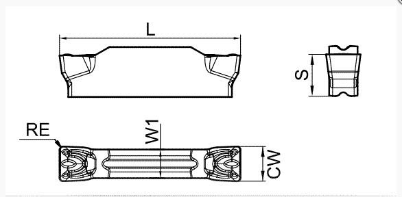 Эскиз: GZD2404004-HG-AS51 Пластина отрезная Gesac