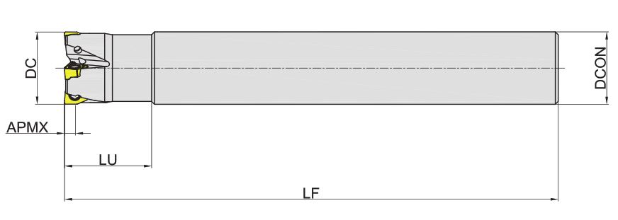 Эскиз: MEE190-040R06P32-WN04 Корпус фрезы Gesac
