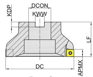 Эскиз: MES190-100R08B32-SD14 Корпус фрезы Gesac