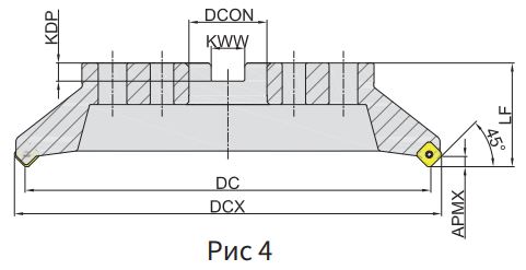 Эскиз: MFB145-315R15D60-SN12U Корпус фрезы Gesac