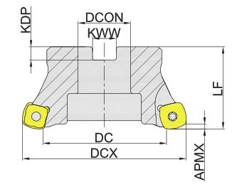 Эскиз: MKB113-100R07B32-SD12 Корпус фрезы Gesac