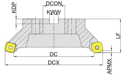 Эскиз: MKB113-160R09C40-SD12 Корпус фрезы Gesac