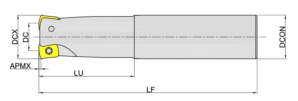 Эскиз: MKF115-025R04P25-LN09S Корпус фрезы Gesac