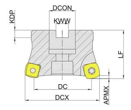 Эскиз: MKM113-063R08A22-SD09 Корпус фрезы Gesac