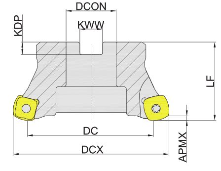 Эскиз: MKM113-100R10B32-SD12 Корпус фрезы Gesac