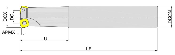 Эскиз: MKM113-025R03P25-SD09L Корпус фрезы Gesac