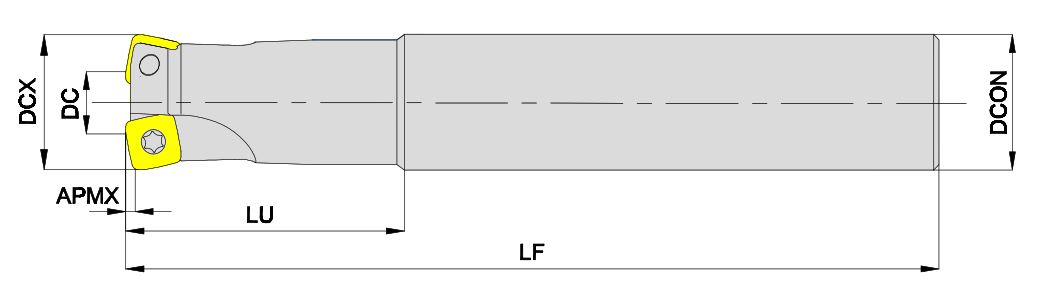 Эскиз: MKT113-035R04P32-SO09 Корпус фрезы Gesac