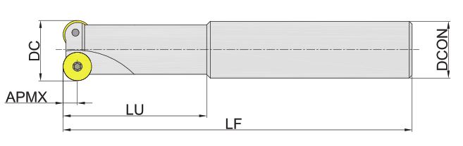 Эскиз: MPA100-032R02P32-RD16 Корпус фрезы Gesac