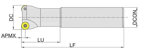 Эскиз: MPB100-032R02P25-RP12 Корпус фрезы Gesac