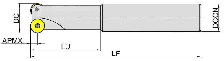 Эскиз: MPS100-032R04P32-RP10-DB Корпус фрезы Gesac