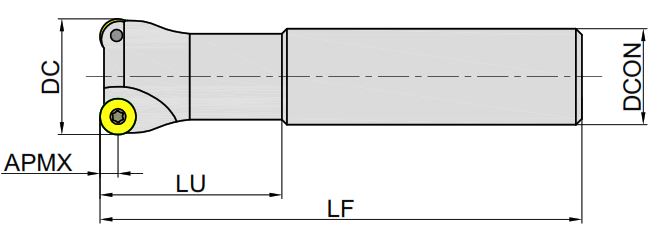Эскиз: MPS100-035R04P32-RP10-DB Корпус фрезы Gesac