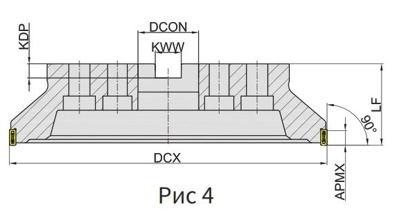 Эскиз: MVA190-315L18D60-LN15 Корпус фрезы Gesac