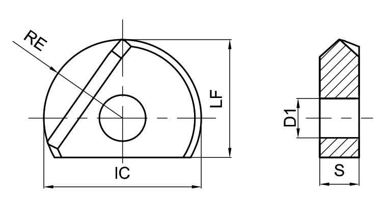 Эскиз: QTD1604-GH4115 Пластина фрезерная Gesac