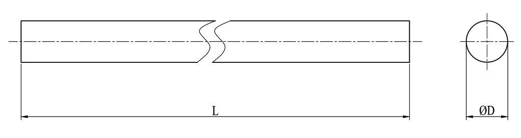 Эскиз: D3x330G GU25UF (H7-BR1030330) Стержень твердосплавный Gesac