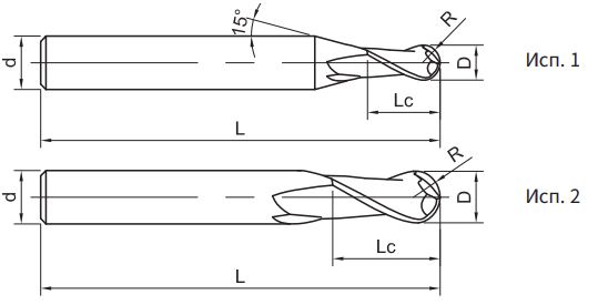Эскиз: SG200-B2-12022 Фреза монолитная твердосплавная Gesac