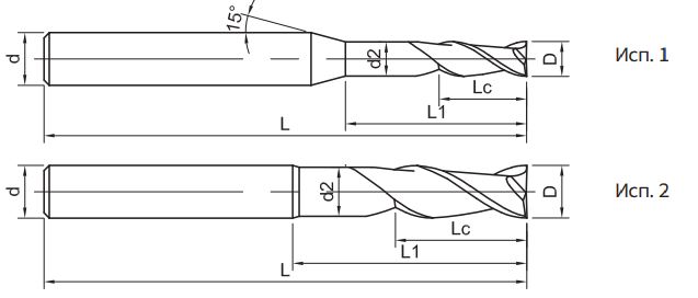 Эскиз: SG200-SN2-12060 Фреза монолитная твердосплавная Gesac