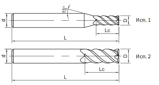 Эскиз: SH160-S4-18040 Фреза монолитная твердосплавная Gesac