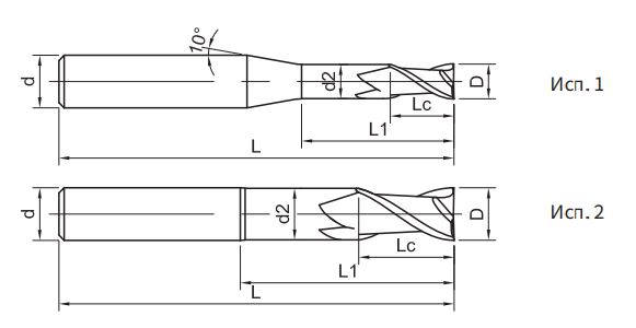 Эскиз: SH260-SN2-3-18-H Фреза монолитная твердосплавная Gesac