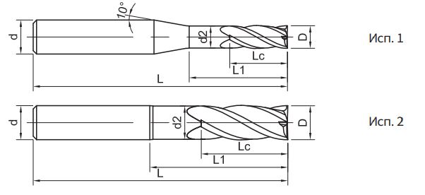 Эскиз: SH260-SN4-6-18-H Фреза монолитная твердосплавная Gesac