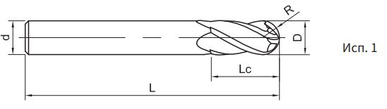 Эскиз: SN200-BH4-12022 Фреза монолитная твердосплавная Gesac
