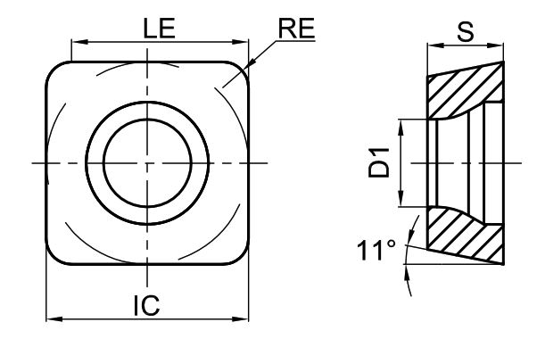 Эскиз: SPCW120412-GA4230 Пластина фрезерная Gesac