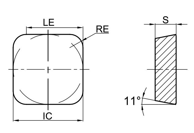 Эскиз: SPEN250730T-GA4230 Пластина фрезерная Gesac