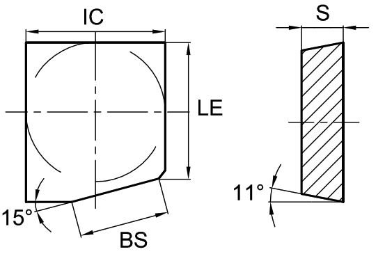 Эскиз: SPEN1504EDL-W-GK4125 Пластина фрезерная Gesac