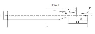 Эскиз: SPM200-BN2-1-3-V Фреза монолитная твердосплавная Gesac