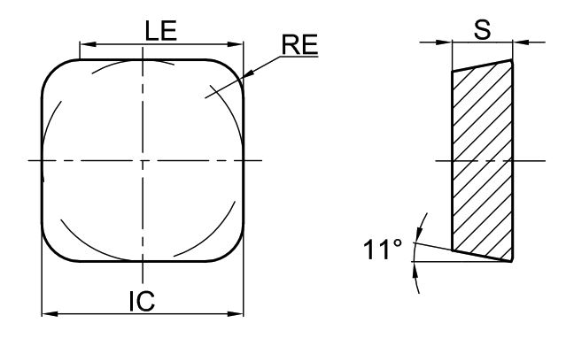 Эскиз: SPNR150424T-GK4125 Пластина фрезерная Gesac