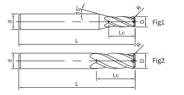 Эскиз: ST300-R4-08005 Фреза монолитная твердосплавная Gesac