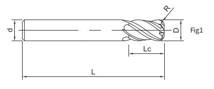 Эскиз: ST300-RH5-20002B Фреза монолитная твердосплавная Gesac